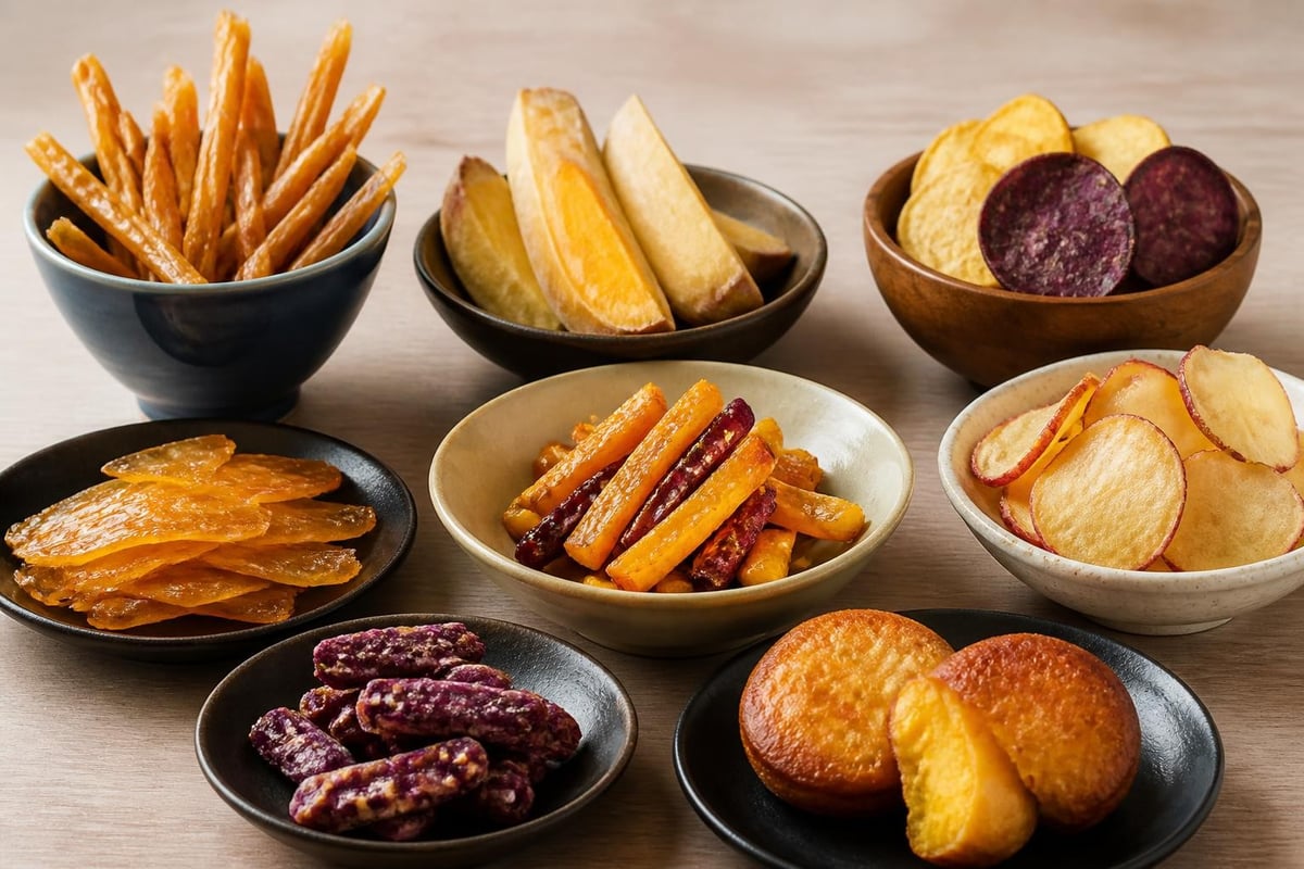 Traditional and modern sweet potato snack formats