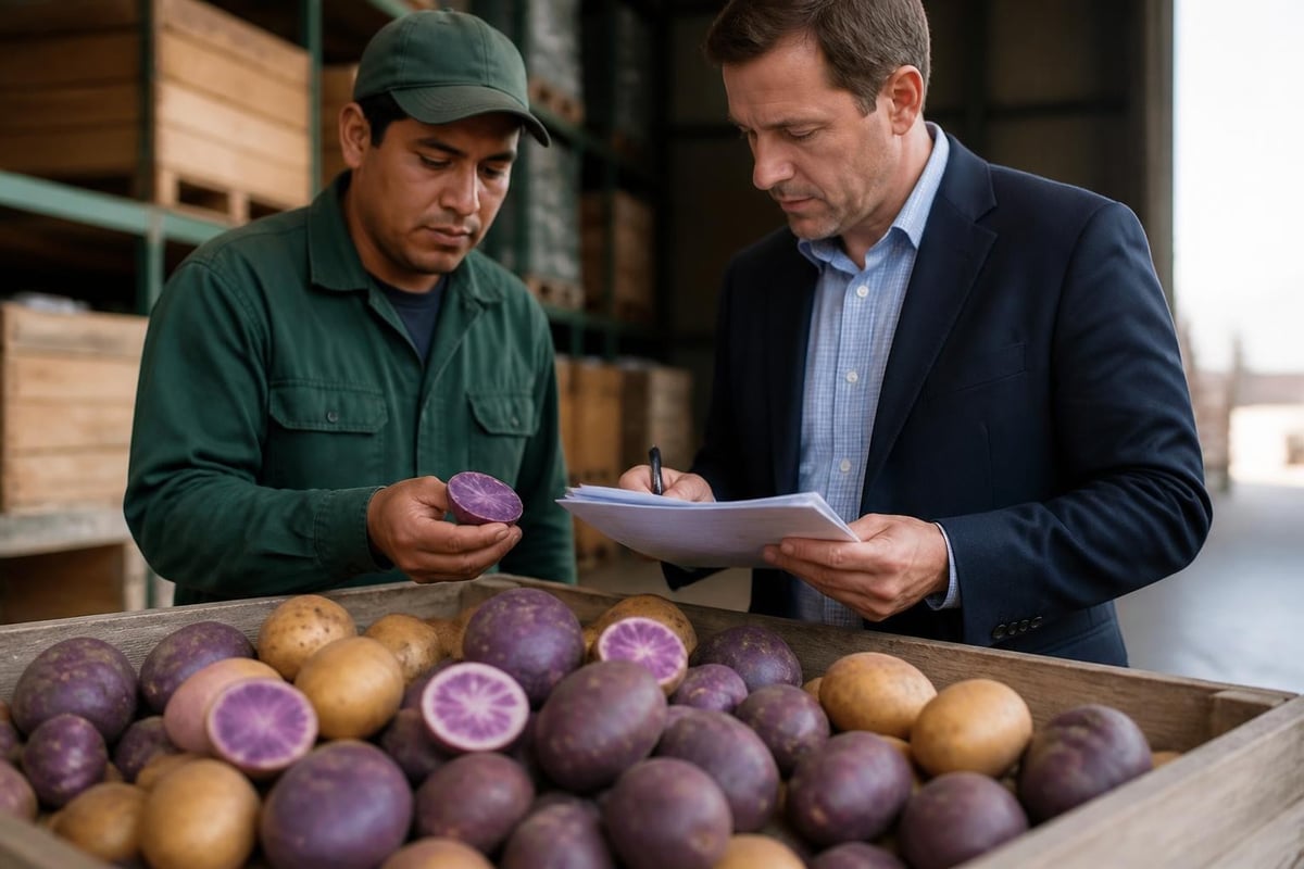 Purple potato variety identification system