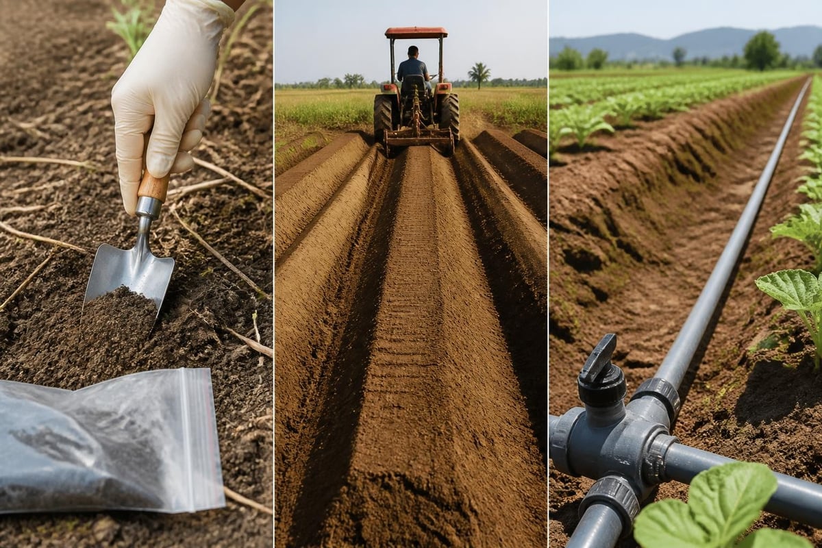 Sweet potato farm field preparation
